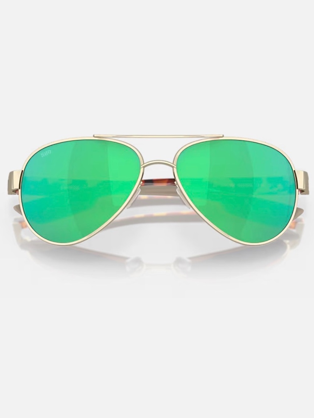 Costa Lorento Women’s Green Polarized Aviator Sunglasses with Gold Frame